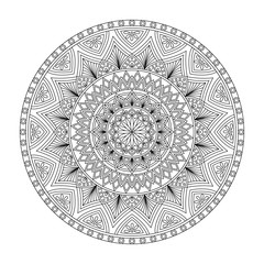 Floral mandala, vector illustration