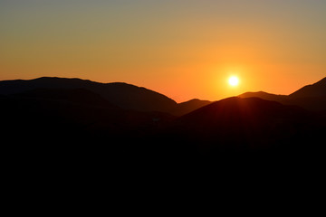 Obraz premium greece crete sunset view