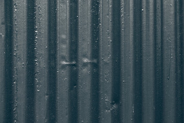 Texture of corrugated metal on the wall of traditional Iceland house for background. Toned