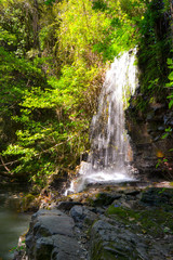 waterfall, cascade, nature