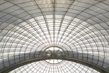 greenhouse symmetrical dome curved structure seen from below