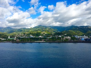 Fototapeta na wymiar View at Papeete, the capital of Tahiti, French Polynesia