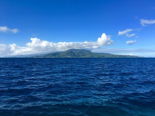 Beautiful view on Raiatea from the opean sea, Raiatea, Tahiti, French Polynesia