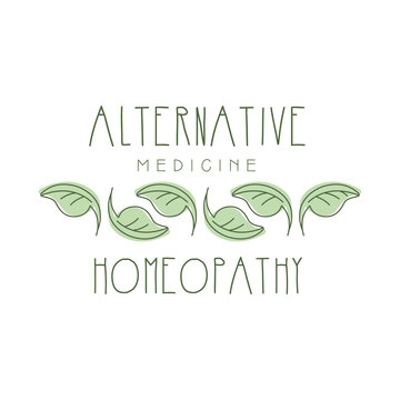 Alternative medicine homeopathi logo symbol vector Illustration
