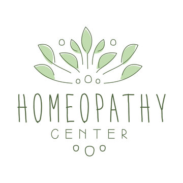 Homeopathi center logo symbol vector Illustration