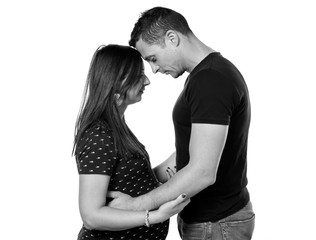 Pregnant woman with her husband