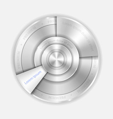 Modern metal label shopping vector