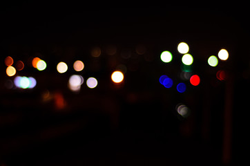 Night lights of big city, bokeh as a background