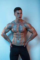 Obraz premium Portrait of handsome body builder
