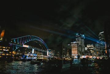 Fototapeta na wymiar 2017 Vivid Sydney Light Festival