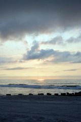 Magical Summer Seashore Sunrise Over the Pier