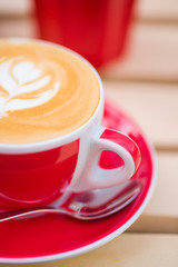  Close-Up Of Cappuccino At Cafe