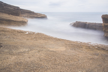 Wave on the coast of Mallorca.