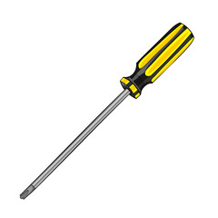 Vector  of Philip Head Screwdriver. With Shadow Tone. EPS8 .
