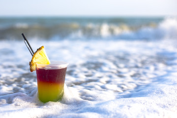 Fruity Cocktail Among The Waves