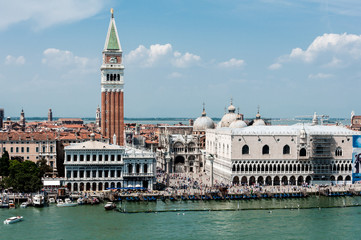 Doge's Palace, St Mark's Campanile, Piazza San Marco, Venice, Italy