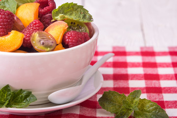 salad with fresh fruits and berries