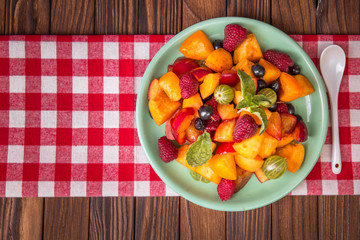 salad with fresh fruits and berries