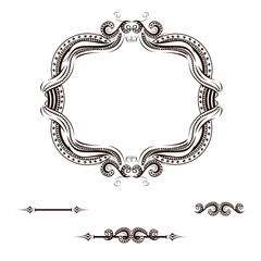 Vintage label with ornament