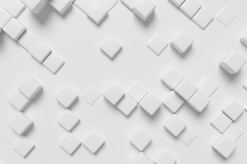 White cubes 3d background