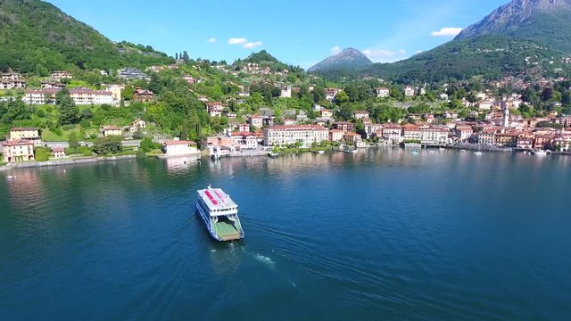 Ferry boat on Como lake - Port of Menaggio