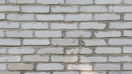 wall of white brick