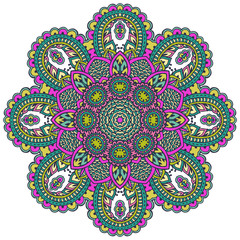 Vector pattern of henna floral elements