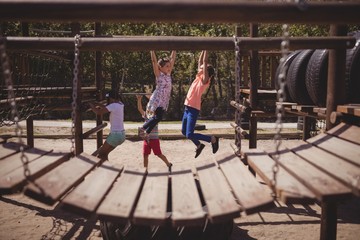 Schoolkids playing in playground
