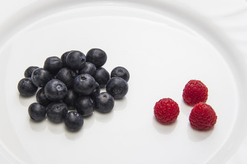Arandanos y frambuesas