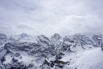 panorama view of schilthorn mountain switzerland