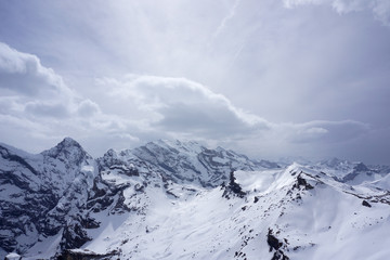 panorama view of schilthorn mountain switzerland