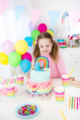 Kids birthday party with cake