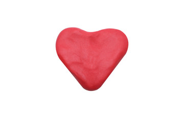 plasticine in heart shape