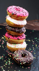 donuts in different glazes