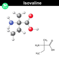 Isovaline amino acid molecule