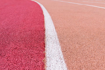 Running track with marking