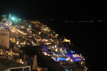 Santorin Oïa by night