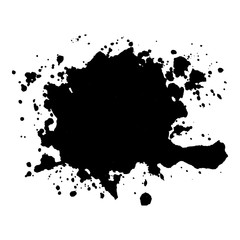 Abstract black ink blot background