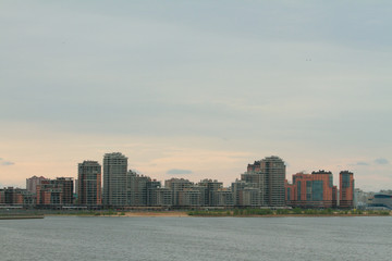 Obraz premium City on river bank. Kazan, Russia