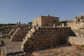 View of Ancient Roman city of Dugga, Tunisia/ Ancient ruins Roman city of Dougga, Tunisia 