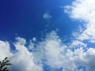 beautiful blue sky and clouds