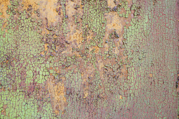 multicolor aged paint on wooden door grunge texture