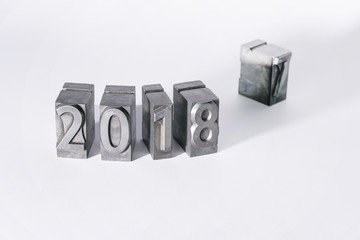 Happy 2018 with types of press