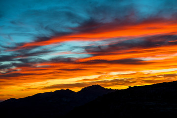 Fototapeta na wymiar Sunset in Tucson Arizona