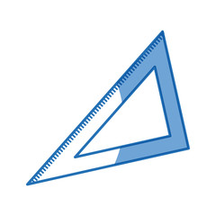 triangle ruler geometry school utensil vector illustration