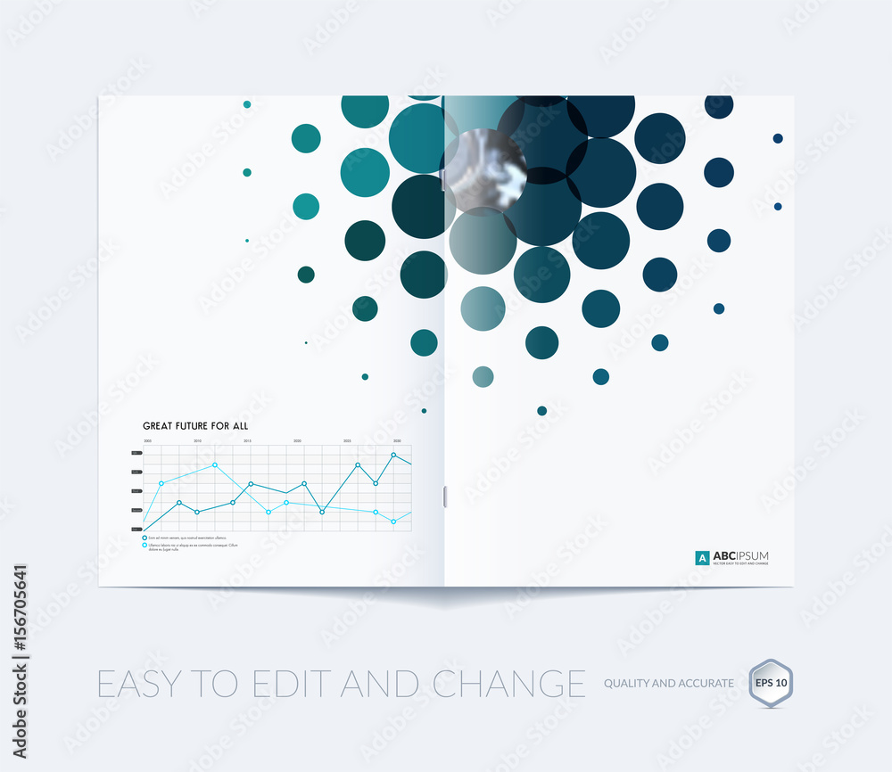 Wall mural Abstract annual report, business vector template. Brochure desig