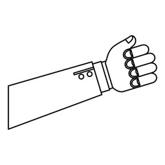 hand human fist isolated icon vector illustration design