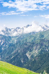 Obraz premium Summer Mountain Plateau Highland with Artvin, Turkey