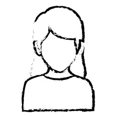 beautiful and young woman character vector illustration design