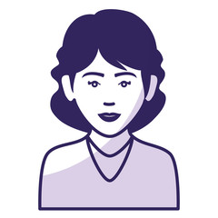 beautiful and young woman character vector illustration design